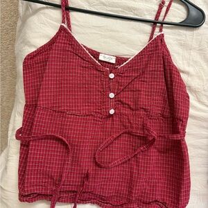NWOT Brandy Melville Plaid Tank